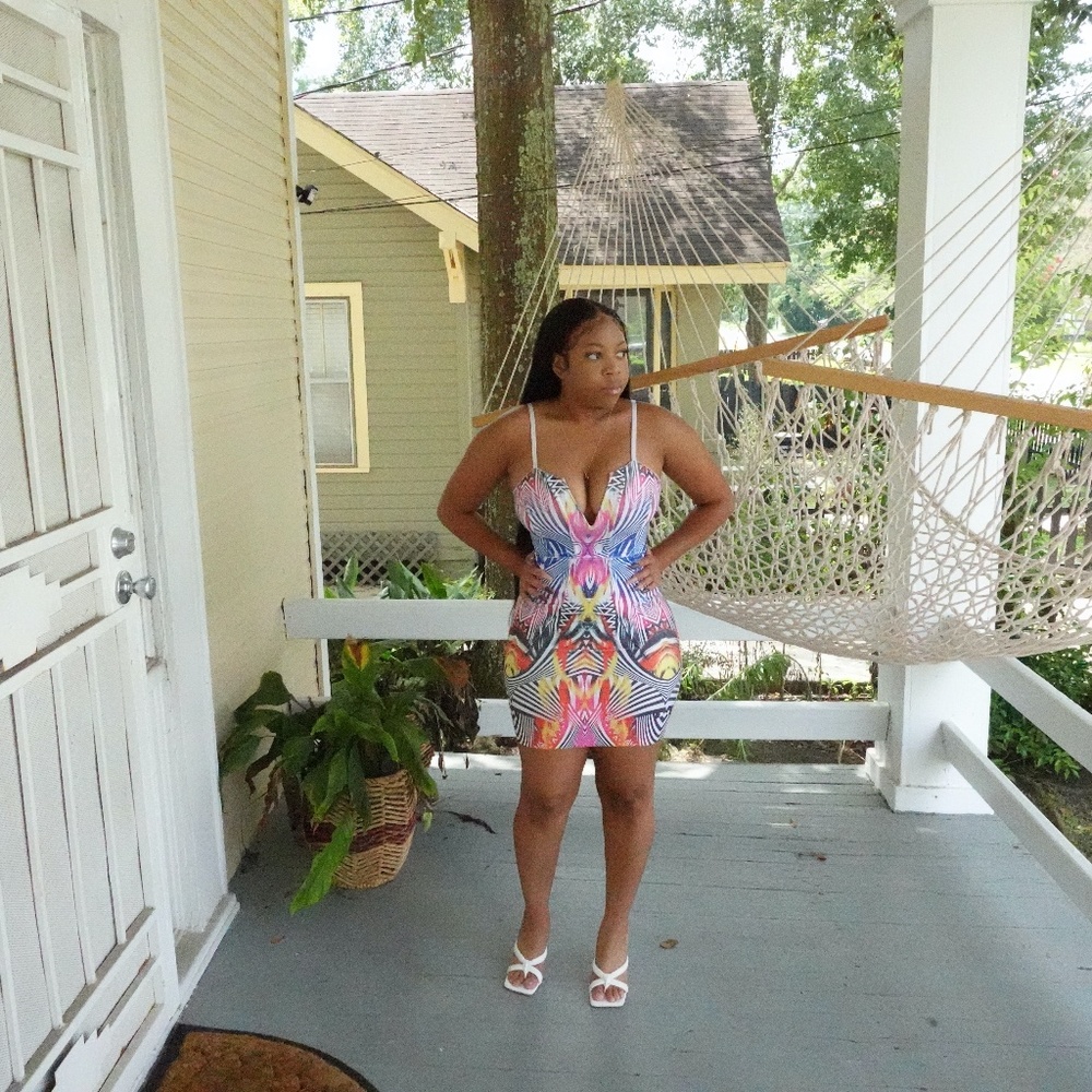 Wow Couture Colorful Bandage Dress